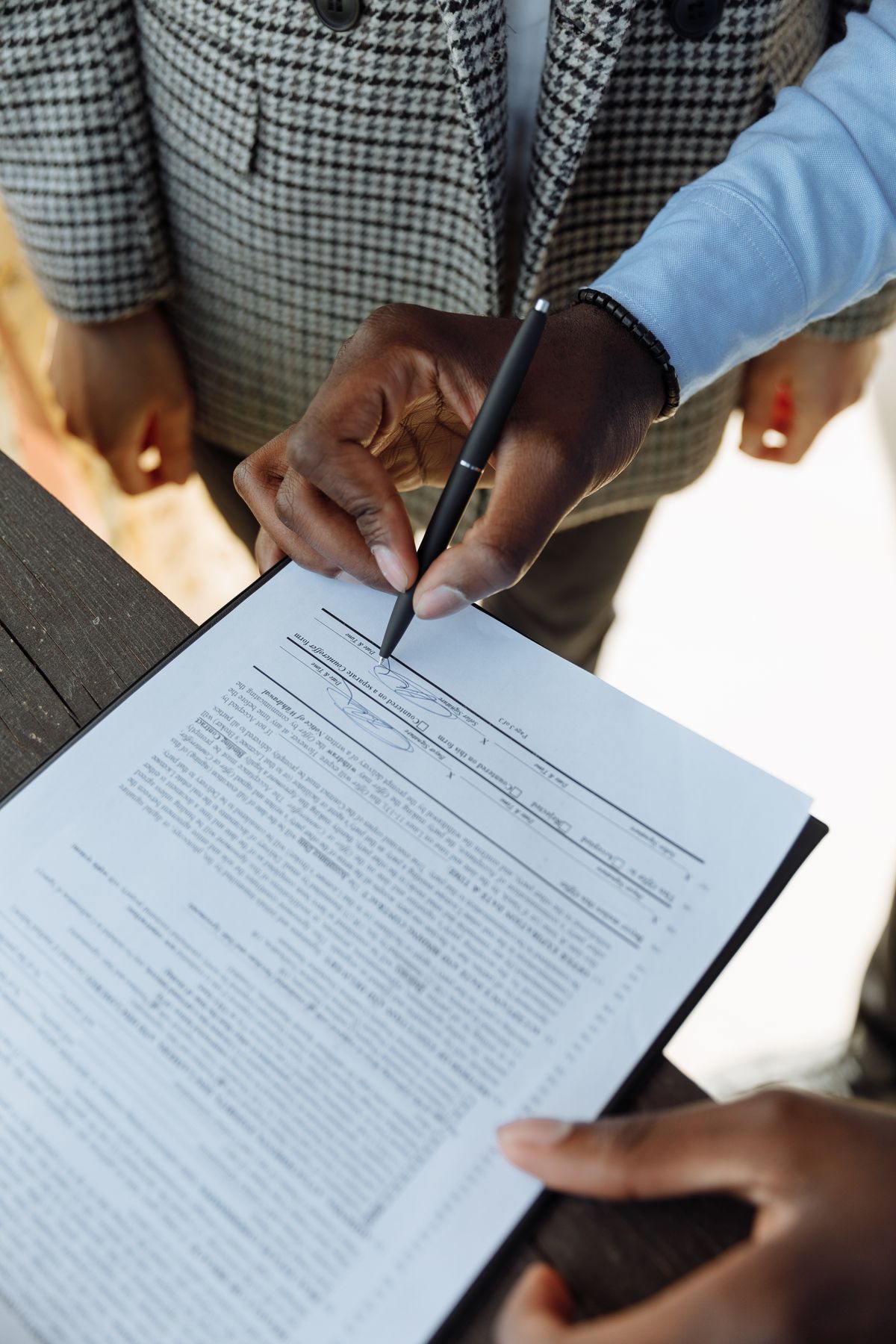 Advisors signing a corporate registration document